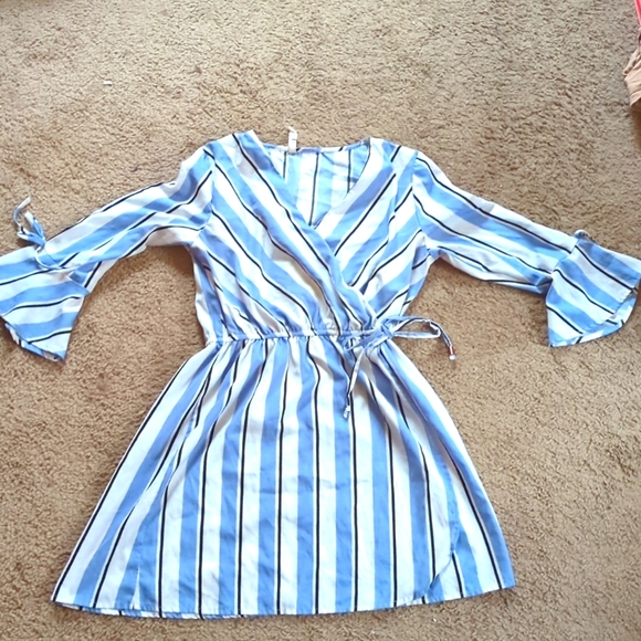 mint by blush Tops - Blue and white blouse